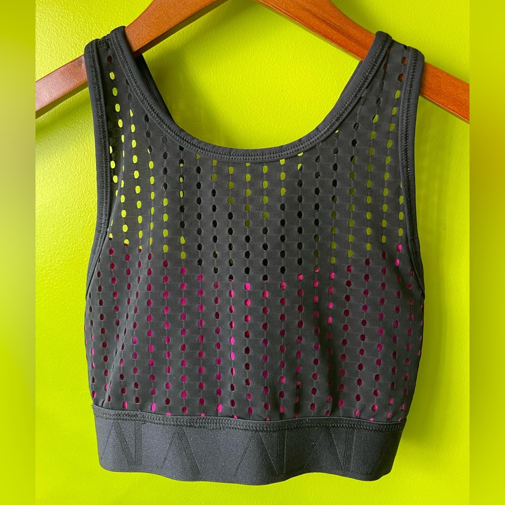 Alala Women's Gray and Hot Pink Sports Bra